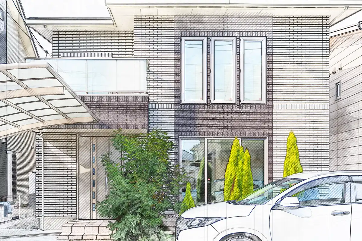 水彩画風加工後 建築外観003