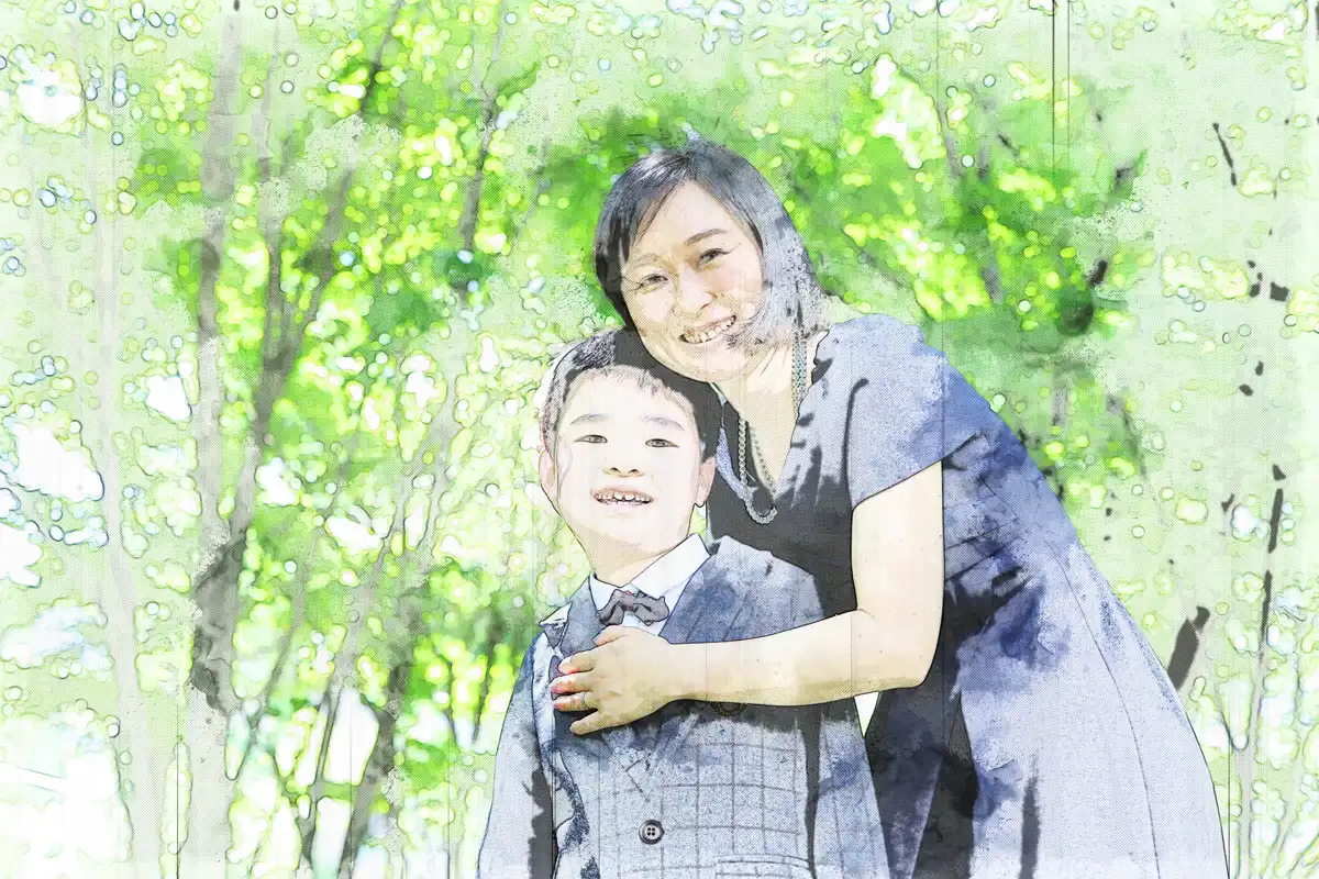 水彩画風加工後 入学・卒業・成人001