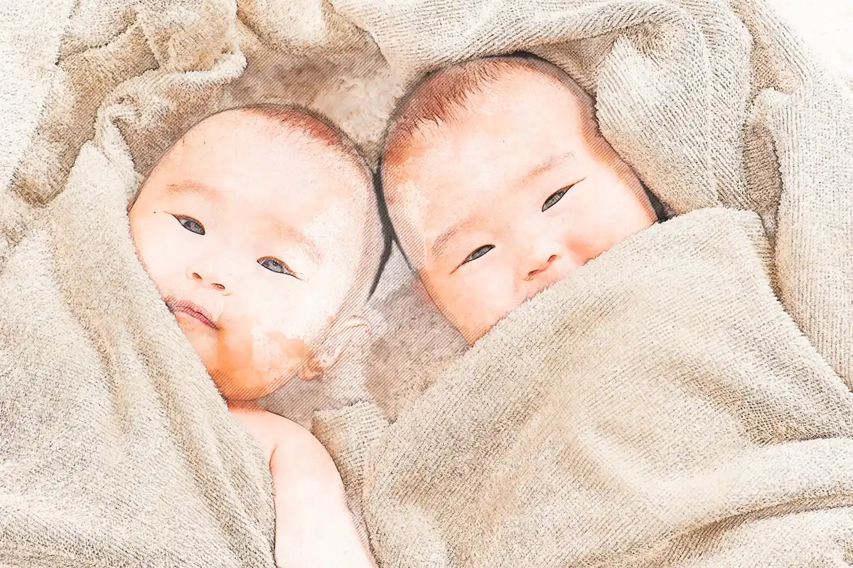 水彩画風加工後 出産・赤ちゃん001