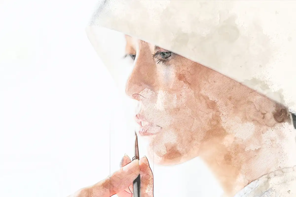 水彩画風加工後 婚約・結婚004