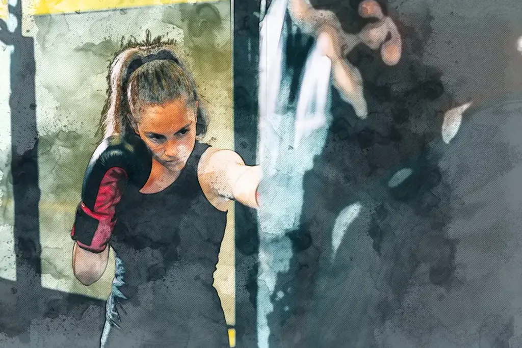 水彩画風加工後 ボクシング001