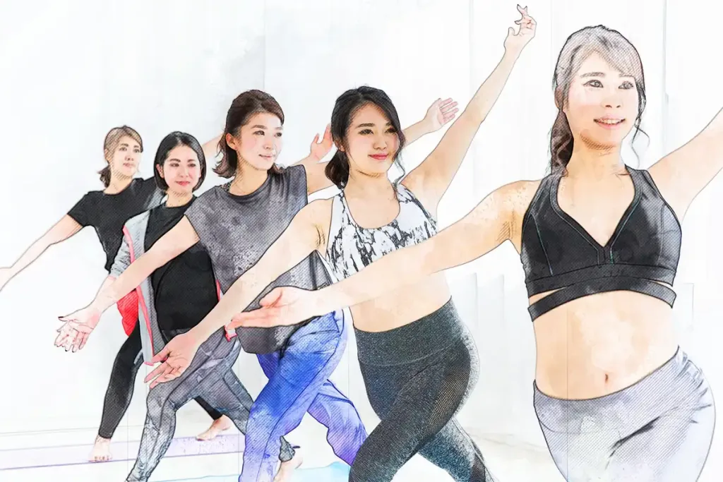 水彩画風加工後 ヨガ001