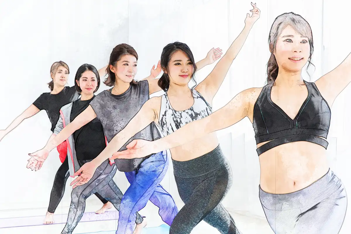 水彩画風加工後 ヨガ001